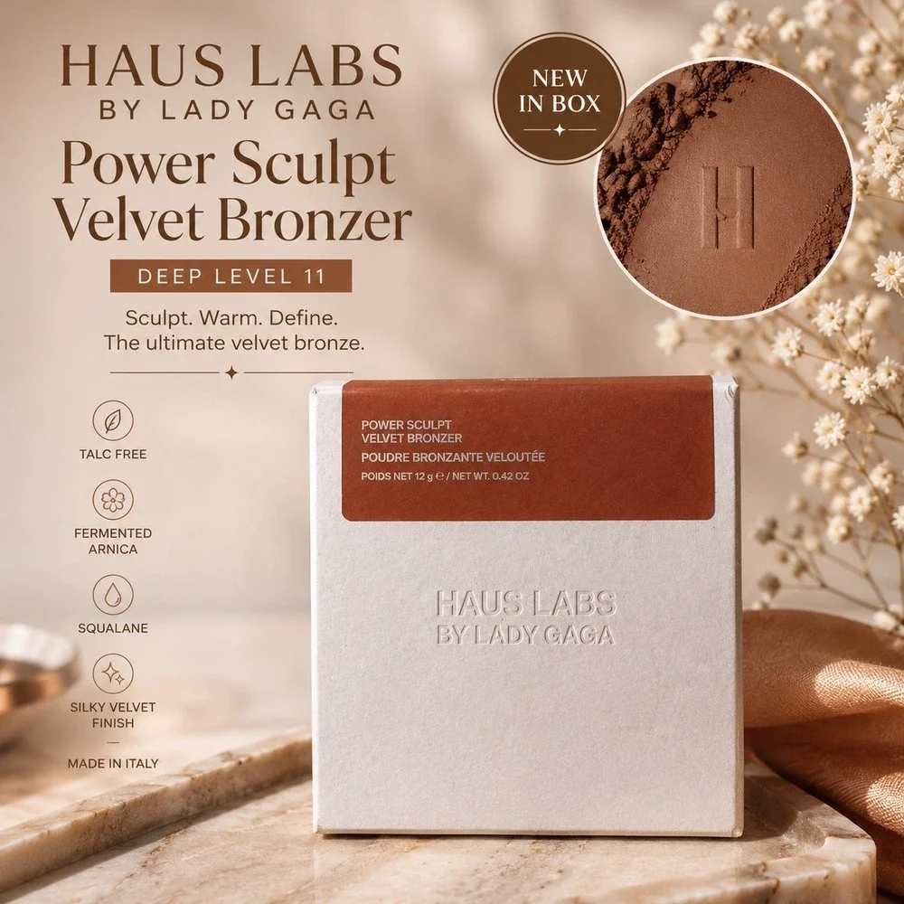 Haus Labs Power Sculpt Velvet Bronzer Deep Level 11 New in Box 12g